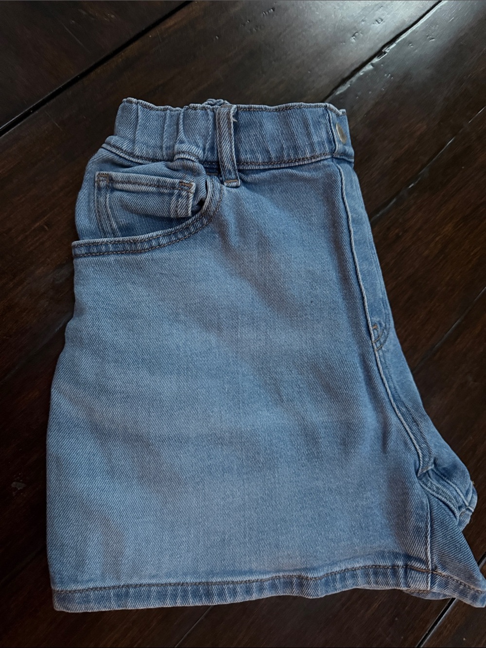 Uniqlo Light Blue Kids Denim Shorts with Elastic Waist